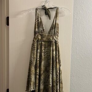 Urban Outfitters Olive Backless Dress